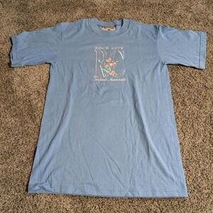 Time Square Sportswear Rock City Lookout Mountain Embroidered T-Shirt Blue Small
